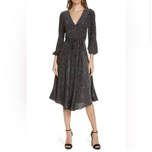 Alice + Olivia Black Midi Dress